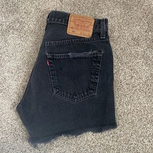 Women’s black jean shorts